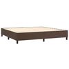 vidaXL Sommier &agrave; lattes de lit avec matelas Marron 200x200 cm