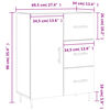 vidaXL Buffet Blanc brillant 69,5x34x90 cm Bois d'ingénierie