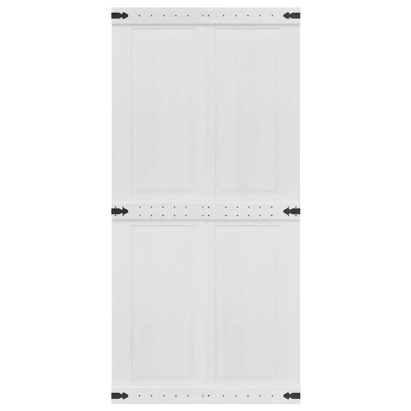 vidaXL Porte Corona Blanc 100 x 210 cm Bois d'ing&eacute;nierie