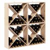 vidaXL &Eacute;tag&egrave;re &agrave; vin 4 pcs Naturel 62 x 25 x 62 cm Pin massif