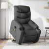 vidaXL Fauteuil inclinable de massage &eacute;lectrique Gris fonc&eacute; Tissu