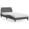 vidaXL Cadre de lit Dover gris fonc&eacute; 100x200 cm tissu