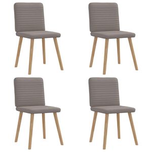 vidaXL Chaises &agrave; manger lot de 4 taupe tissu