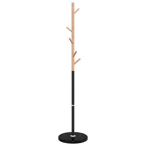 vidaXL Porte-manteau noir 172 cm fer enduit de poudre