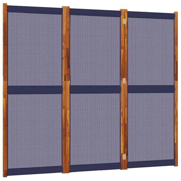 vidaXL Cloison de séparation 3 panneaux bleu foncé 210x180 cm