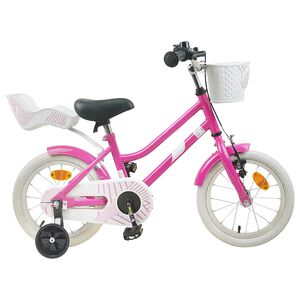 vidaXL V&eacute;lo pour Enfants 14 Pouces pour les 3-5 ans Rose fonc&eacute;