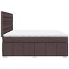 vidaXL Sommier &agrave; lattes de lit avec matelas Marron fonc&eacute; 200x200 cm