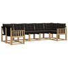 vidaXL Ensemble de canap&eacute;s d'ext&eacute;rieur 7 pc Blanc et noir