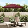 vidaXL Parasol d'ext&eacute;rieur avec m&acirc;t en aluminium 270 cm rouge bordeaux