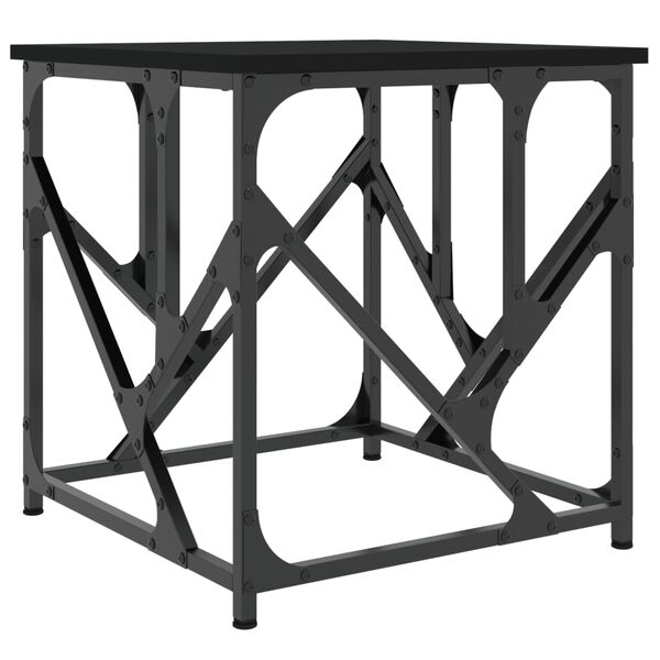 vidaXL Table basse noir 45x45x47,5 cm bois d'ingénierie