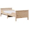 vidaXL Cadre de lit avec matelas extensible Marron 80 x 200 cm