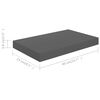 vidaXL Étagère murale flottante 2 pcs Gris brillant 40x23x3,8 cm MDF