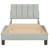 vidaXL Cadre de lit sans matelas Hanko gris clair 90x200 cm velours