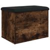 vidaXL Banc de rangement ch&ecirc;ne fum&eacute; 62x42x45 cm bois d'ing&eacute;nierie