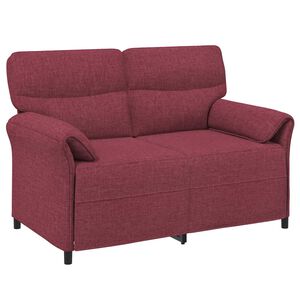 vidaXL Sofa 2 places 2 place Bordeaux 138 x 83 x 95 cm Tissu
