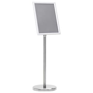 vidaXL Support d'affiche A4 sur pied Argent&eacute; Alliage d'aluminium