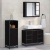 vidaXL Ensemble de mobilier de salle de bain 3 pcs Ch&ecirc;ne noir