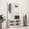 vidaXL Portemanteau SANDNES blanc 87x40x159,5 cm bois massif pin