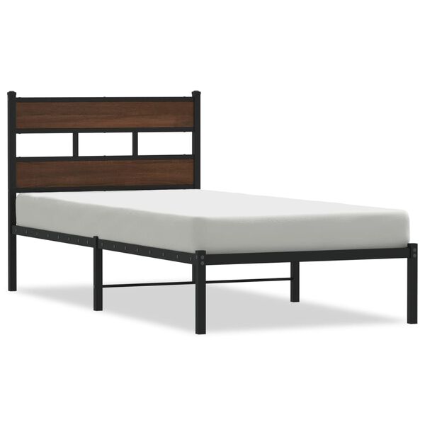 vidaXL Cadre de lit sans matelas avec t&ecirc;te de lit 107x203 cm