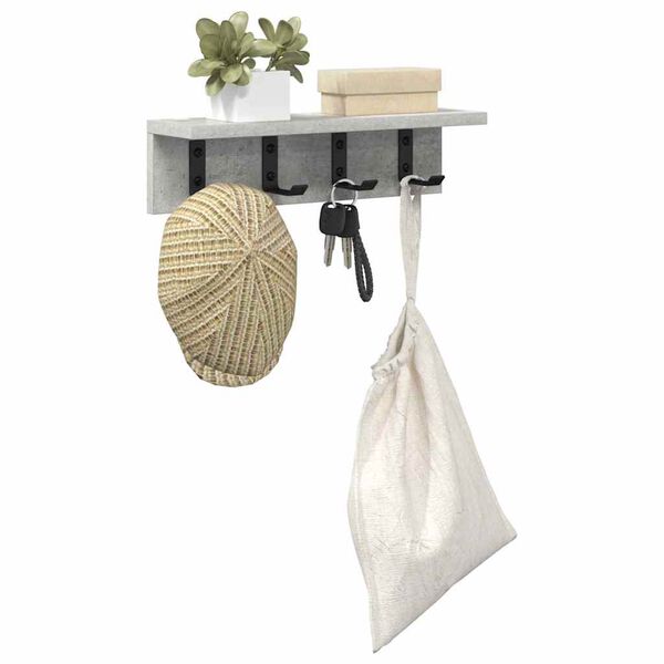 vidaXL Porte-manteau mural Gris b&eacute;ton 40 x 10,5 x 10,5 cm