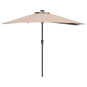 vidaXL Parasol de jardin Taupe 294 x 150 x 224 cm Polyester et Acier