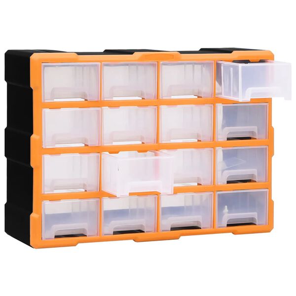 vidaXL Organisateur multi-tiroirs avec 16 tiroirs centraux 52x16x37 cm