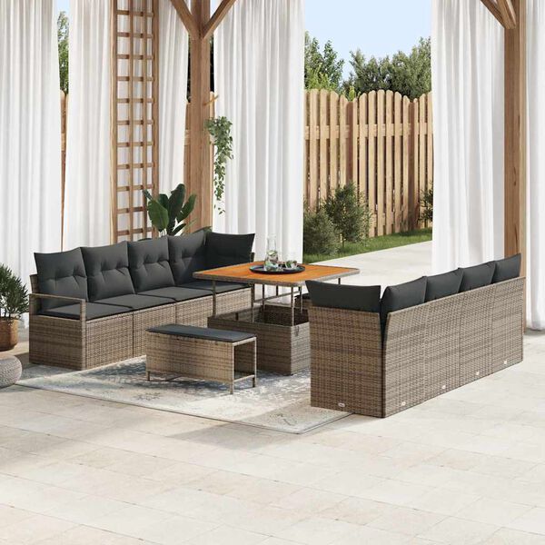 vidaXL Ensemble de canap&eacute; de jardin Gris 100 x 100 x 71 cm