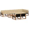 vidaXL Ensemble de canap&eacute;s d'ext&eacute;rieur 9 pcs Naturel et Beige