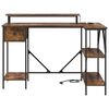 vidaXL Bureau Ch&ecirc;ne fum&eacute; 120 x 79 x 86,5 cm Bois d'ing&eacute;nierie