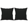 vidaXL Ensemble de canap&eacute;s 3 pcs avec coussins Noir Tissu microfibre