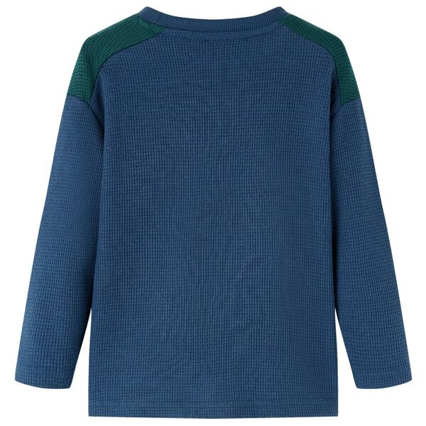 Sweatshirt gaufré pour enfants bleu marine 92