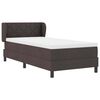 vidaXL Lit &agrave; ressorts avec matelas Marron fonc&eacute; 90 x 190 cm tissu