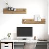 vidaXL Étagère Murale 2 pcs Chêne artisanal 80 x 11,5 x 18 cm