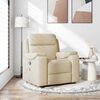 vidaXL Fauteuil de massage inclinable Cr&egrave;me Tissu