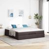 VidaXL Cadre de lit ottoman avec matelas marron fonc&eacute; 160x200 cm tissu