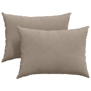 vidaXL Coussins de canap&eacute; 2 pcs Taupe 70 x 50 cm tissu