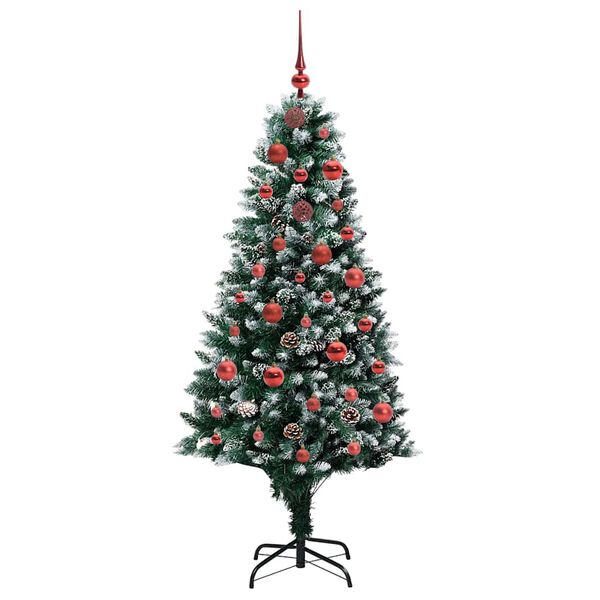 vidaXL Sapin de Noël artificiel Vert 150 cm PVC, Acier et Plastique