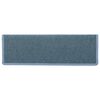 vidaXL Tapis d'escalier 15 pièces 65 x 21 x 4 cm Bordure rectangulaire bleu mer