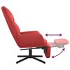 vidaXL Chaise de relaxation avec repose-pieds Bordeaux Similicuir