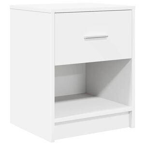 vidaXL Table de chevet avec tiroir blanche 40x34x50 cm