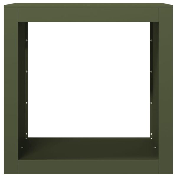 vidaXL Portant de bois de chauffage vert 60x40x60 cm acier