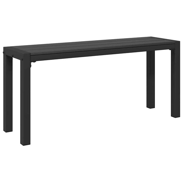 vidaXL Banc de jardin Noir 100 x 28 x 45cm Acier