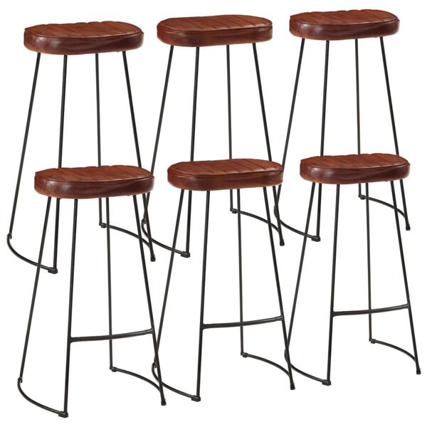 vidaXL Ensemble de bar 7 pcs bois de manguier brut massif et m&eacute;tal