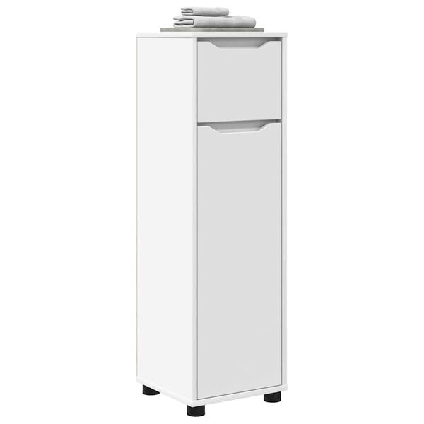vidaXL Cabinet de salle de bain avec tiroir Blanc 30,5 x 30 x 101 cm