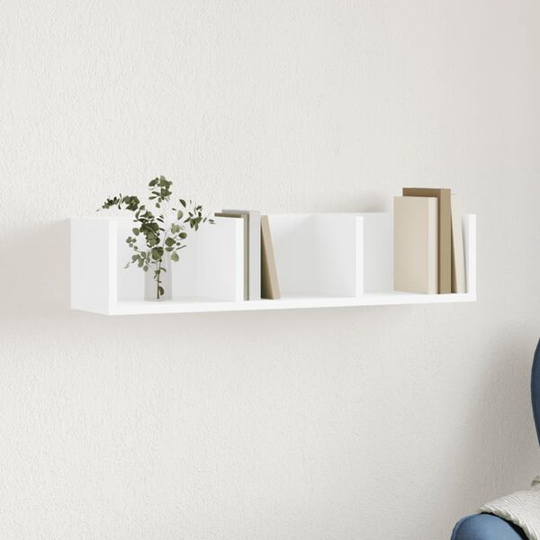 vidaXL Armoire murale blanc 75x18x16,5 cm bois d'ing&eacute;nierie