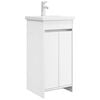 vidaXL Meuble de salle de bain avec &eacute;vier Blanc 42 x 40 x 84,5 cm
