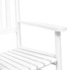 vidaXL Chaise &agrave; bascule avec table pliable blanc bois massif peuplier