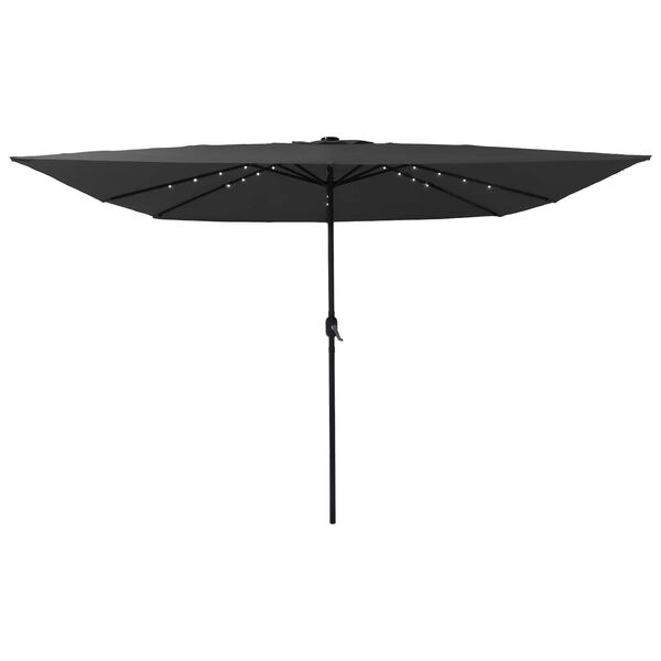 vidaXL Parasol de jardin Anthracite et noir 295 x 295 x 245 cm