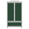 vidaXL Armoire Tableau Noir ROROS Gris et blanc 90 x 45 x 165 cm