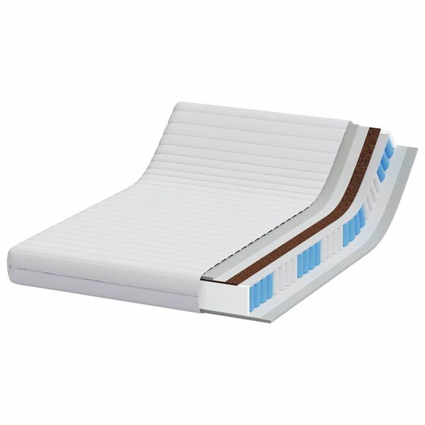 vidaXL Matelas Blanc 140 x 190 cm Ressort ensach&eacute;